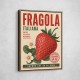 Strawberry Vintage Italian Poster Wall Art