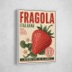 Strawberry Vintage Italian Poster Wall Art