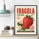 Strawberry Vintage Italian Poster Wall Art