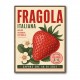 Strawberry Vintage Italian Poster Wall Art