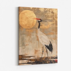 Japanese Crane Japandi Style Wall Art