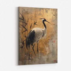 Japanese Crane 2 Japandi Style Wall Art