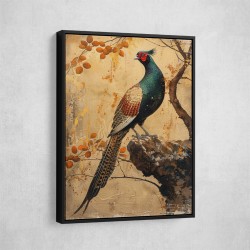 Japanese Green Pheasant 4 Japandi Style Wall Art