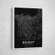 Beirut City Map Black