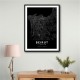 Beirut City Map Black