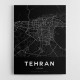 Tehran City Map Black