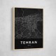 Tehran City Map Black