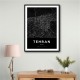 Tehran City Map Black