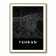 Tehran City Map Black