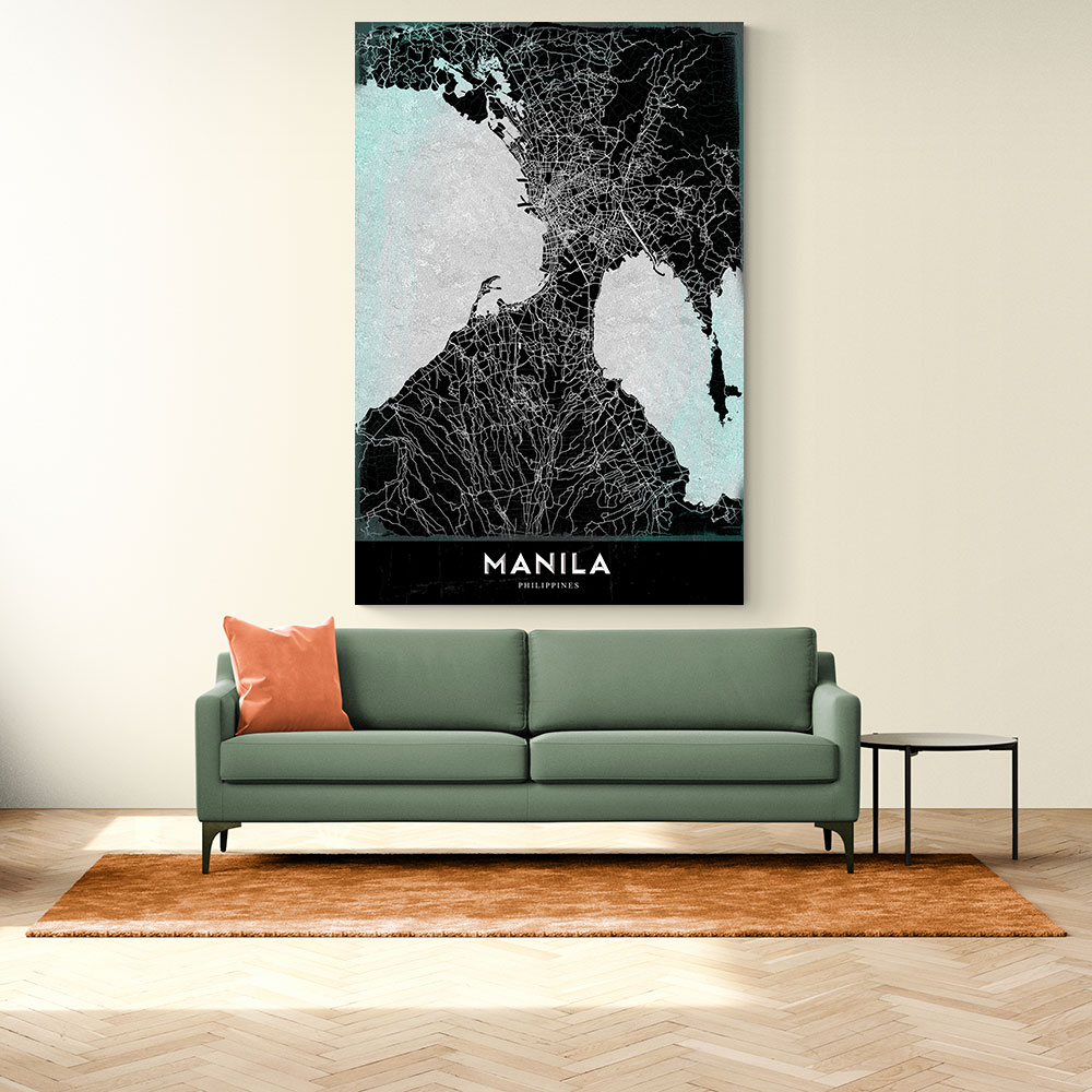 Manila Map Wall Art