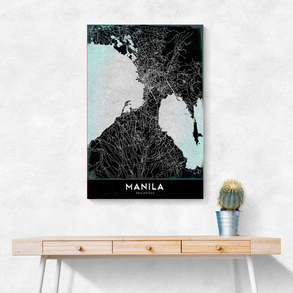 Manila Map Wall Art