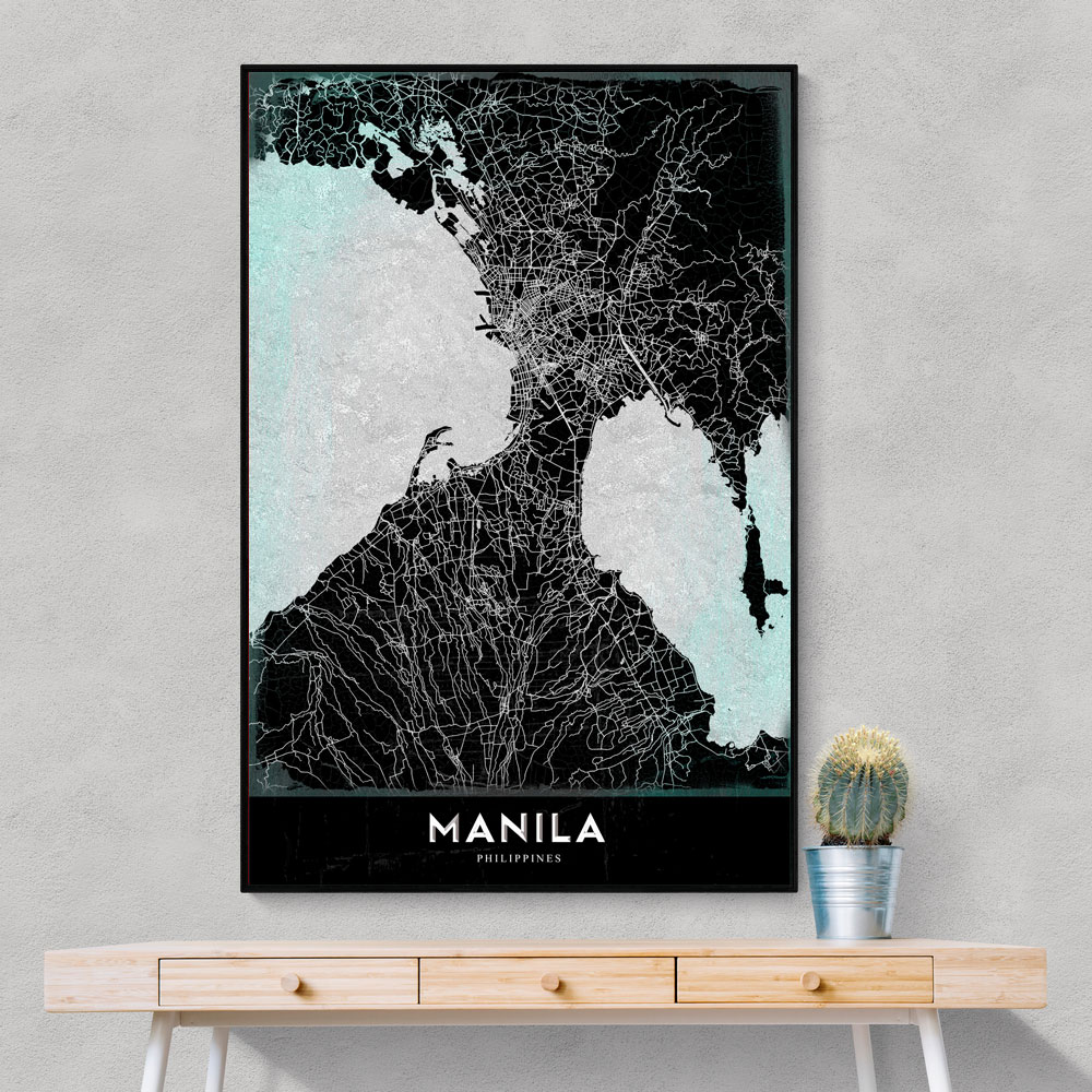 Manila Map Wall Art