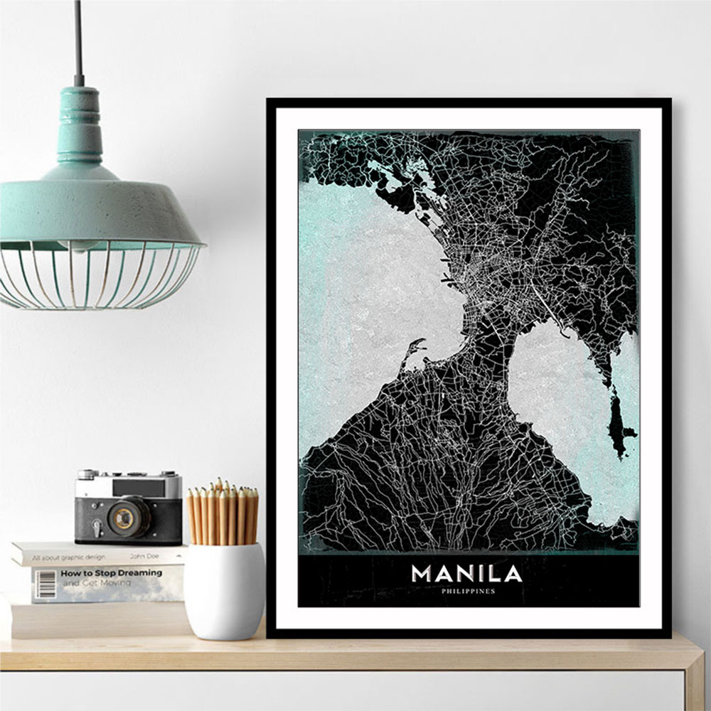 Manila Map Wall Art