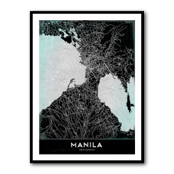 Manila Map Wall Art