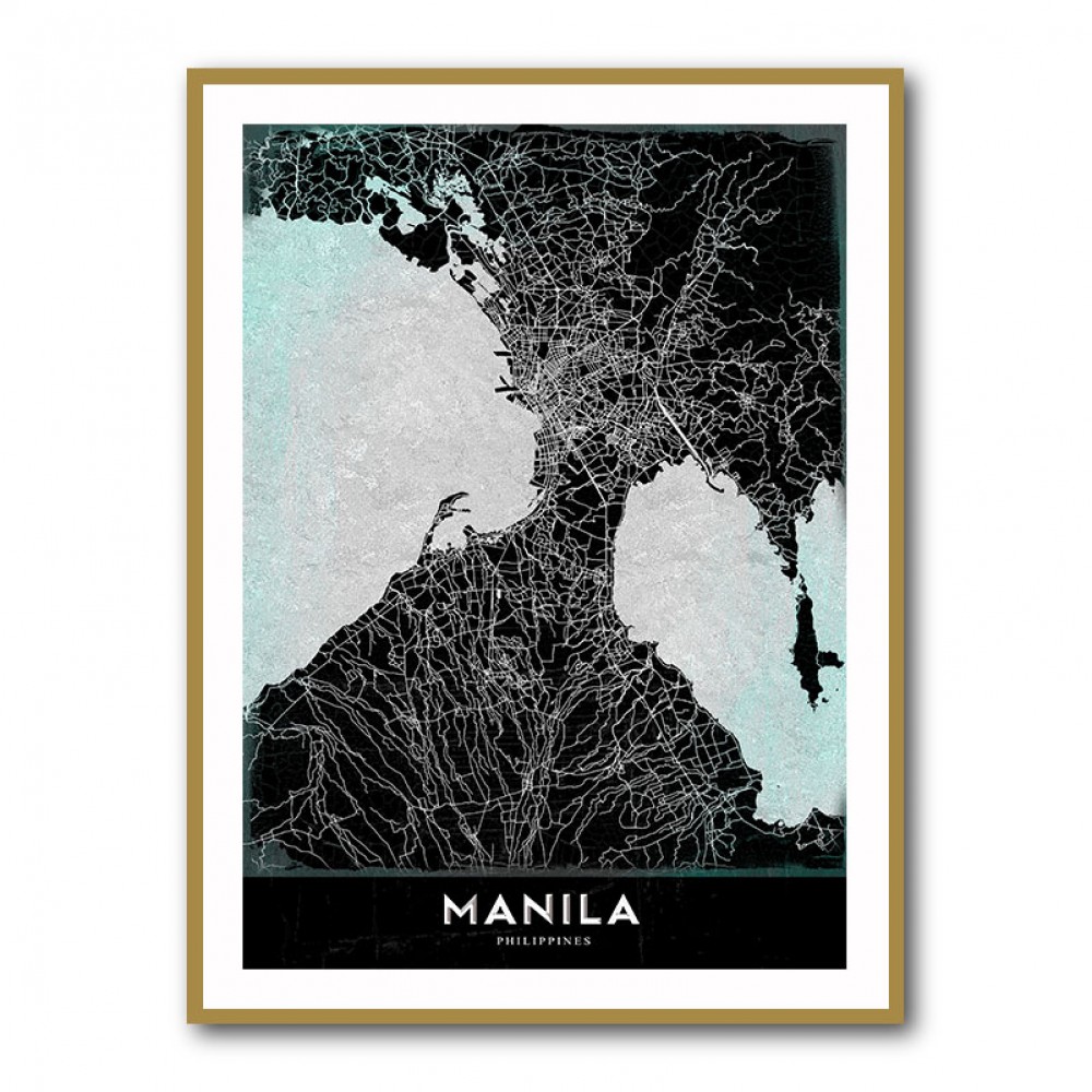 Manila Map Wall Art