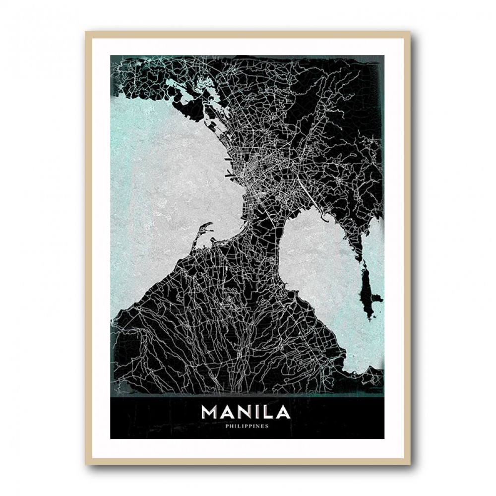 Manila Map Wall Art