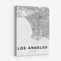 Los Angeles City Map Wall Art