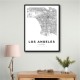 Los Angeles City Map Wall Art