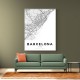 Barcelona City Map Wall Art