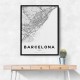 Barcelona City Map Wall Art