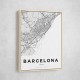 Barcelona City Map Wall Art