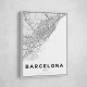 Barcelona City Map Wall Art