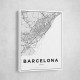 Barcelona City Map Wall Art