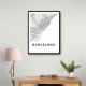 Barcelona City Map Wall Art