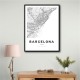 Barcelona City Map Wall Art