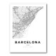 Barcelona City Map Wall Art