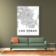 Las Vegas City Map Wall Art