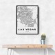 Las Vegas City Map Wall Art