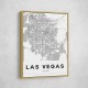 Las Vegas City Map Wall Art