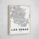 Las Vegas City Map Wall Art