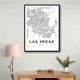 Las Vegas City Map Wall Art