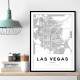 Las Vegas City Map Wall Art