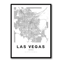 Las Vegas City Map Wall Art