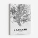 Karachi City Map Wall Art