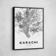 Karachi City Map Wall Art