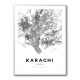 Karachi City Map Wall Art