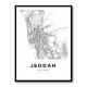 Jeddah City Map Wall Art