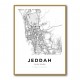 Jeddah City Map Wall Art