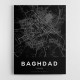 Baghdad City Map - Black Baghdad City Map - Black