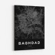 Baghdad City Map - Black Baghdad City Map - Black