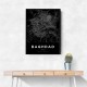 Baghdad City Map - Black Baghdad City Map - Black