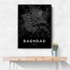 Baghdad City Map - Black