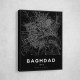 Baghdad City Map - Black Baghdad City Map - Black