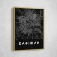 Baghdad City Map - Black Baghdad City Map - Black