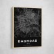 Baghdad City Map - Black Baghdad City Map - Black