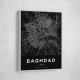 Baghdad City Map - Black Baghdad City Map - Black